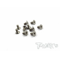 Screws NICKEL FHC 3x6mm (10) - T-WORKS - NSS-306C