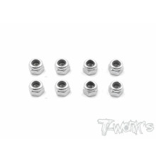 Ecrous Nylstop M3 Traité NICKEL (8) - T-WORKS - NSS-3LN