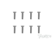Screws NICKEL FHC 4x16mm (8) - T-WORKS - NSS-416C