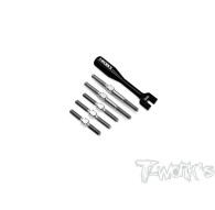 64 Titanium Turnbuckle Set (For Xray X4 2023/2024) - T-WORKS - TB-279