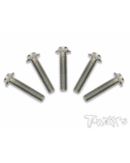 Vis titane 3x14 tête UFO (10) - T-WORKS - TSS-314U-5