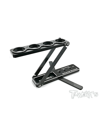 Stand Amortisseurs 1/10 et 1/8 Ariculé en Ergal - T-WORKS - TT-046