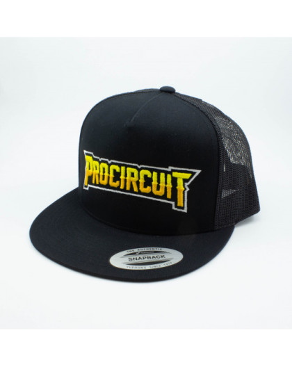 PROCIRCUIT ORIGINAL SNAPBACK CLASSIC TRUCKER CAP BLACK - PC0014 - PRO