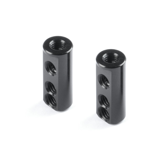 X12 ALU SERVO MOUNT - FIXED & FLOATING - BLACK (2) - XRAY - 376263-L