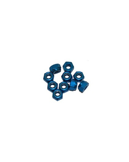 3 mm. ALU. NYLON NUT BLUE (10pcs) - UR1502-A - ULTIMATE