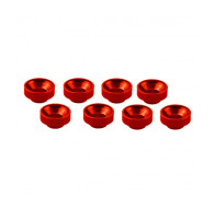 M3 ALUMINUM SERVO WASHER RED (8 pcs) - UR1507-R - ULTIMATE