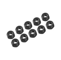 4 mm. ALU.. NYLON NUT BLACK (10 pcs) - UR1512-N - ULTIMATE