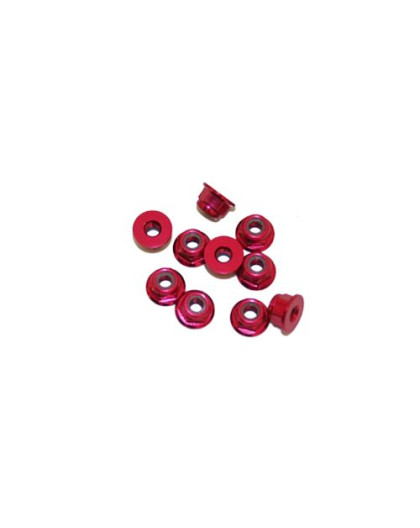 Ecrous épaulé 4mm Rouge (x10) - ULTIMATE - UR1513-R