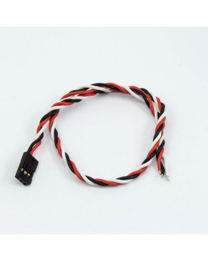 Prise Futaba femelle câble tressé (30cm) - ULTIMATE - UR46134