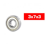 "3x7x3mm ""HS"" METAL SHIELDED BEARING SET (2pcs) - UR7814-2 - ULTIMA