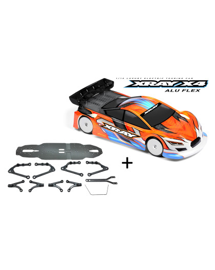 Xray X4'25 Alu + Kit de conversion Carbone - 300041-C - Xray