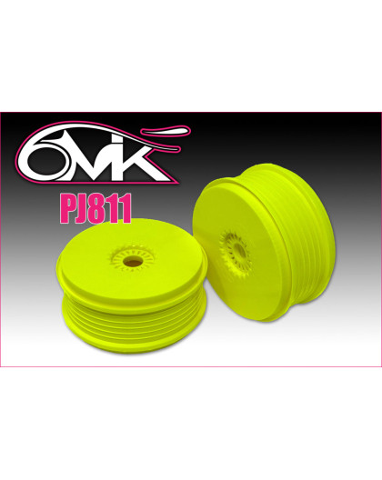 Jantes TT 1/8 Mega jaunes (2) - 6MIK - PJ811