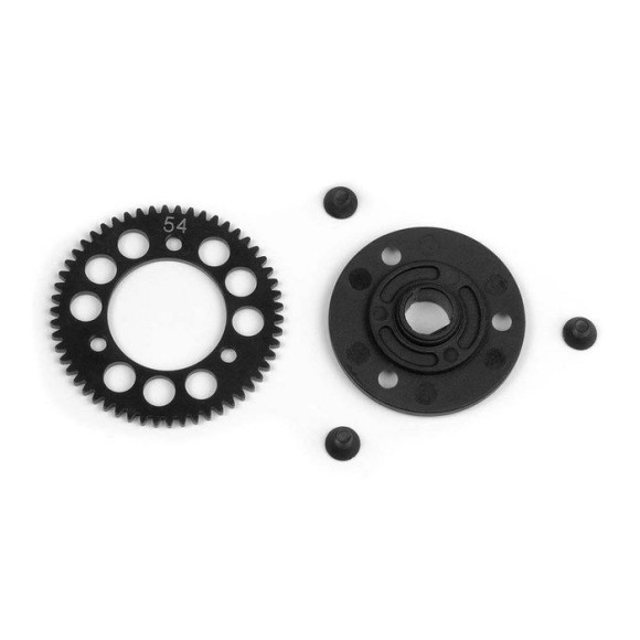 STEEL SPUR GEAR 54T / 48 + COMPOSITE SPUR GEAR ADAPTER - 385654 - XRA