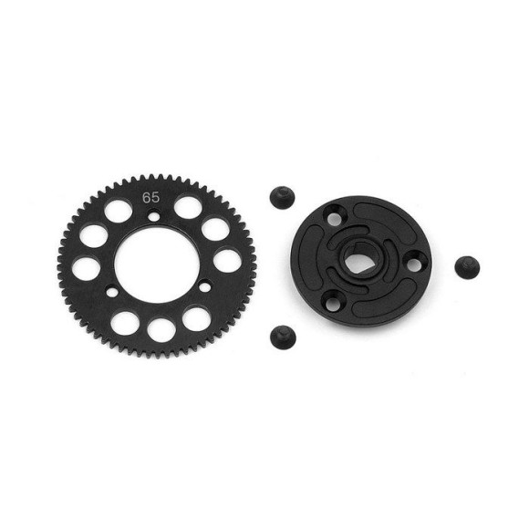 STEEL SPUR GEAR 65T / 48 + COMPOSITE SPUR GEAR ADAPTER - 385665 - XRA