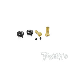 Connecteurs Noir/Noir + PK 5mm Long (2+2) - T-WORKS - EA-040-5BBL