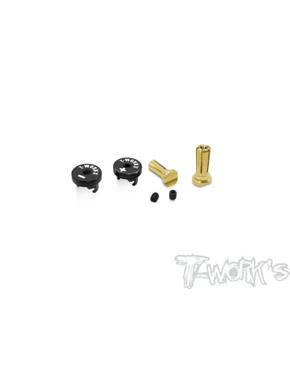Connecteurs Noir/Noir + PK 5mm Long (2+2) - T-WORKS - EA-040-5BBL