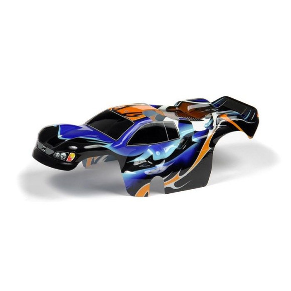 BODY 1/18 NITRO TRUCK - PAINTED & TRIMMED - DRAGONFIRE - BLUE - 38977