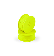 Jantes TT 1/10 avant 2WD - Jaune (2) - HUDY - 803210-Y