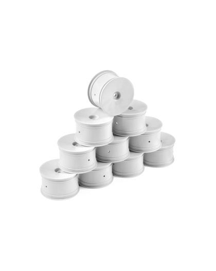 Jantes TT 1/10 arrière 2WD/4WD - Blanc (10) - HUDY - 803241