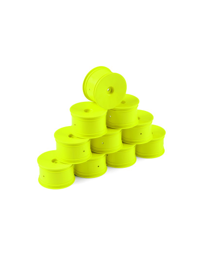 Jantes TT 1/10 arrière 2WD/4WD - Jaune (10) - HUDY - 803241-Y