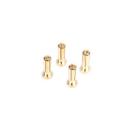 5mm Gold connectors - WorksTeam - 18mm length (10 pcs.) - LRP -499306