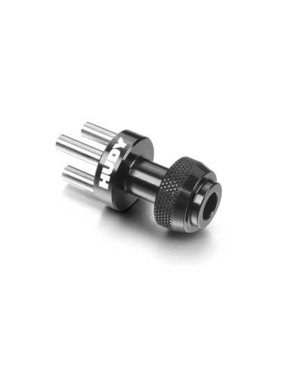 ALU NUT 3-PINS WHEEL ADAPTER - FRONT/REAR - 1/12 PAN CAR - HUDY - 102