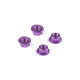 Ecrous alu 4mm cranté et épaulé - Violet (4) - HUDY - 296541-V