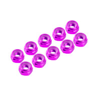 3 mm. ALU. NYLON NUT PINK (10pcs) - UR1502-PK - ULTIMATE