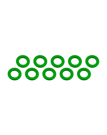 Rondelles 3x6x0.5mm - Vert (10pcs) - ULTIMATE - UR1504-GR