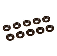 4 mm. ALU. WASHER BLACK (10 pcs) - UR1511-N - ULTIMATE