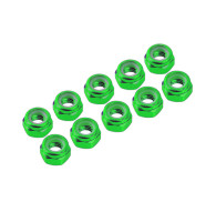 4 mm. ALU. NYLON NUT GREEN (10 pcs) - UR1512-GR - ULTIMATE