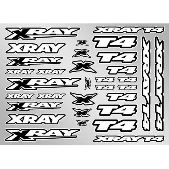 XRAY T4 STICKER FOR BODY - WHITE - 397326 - XRAY
