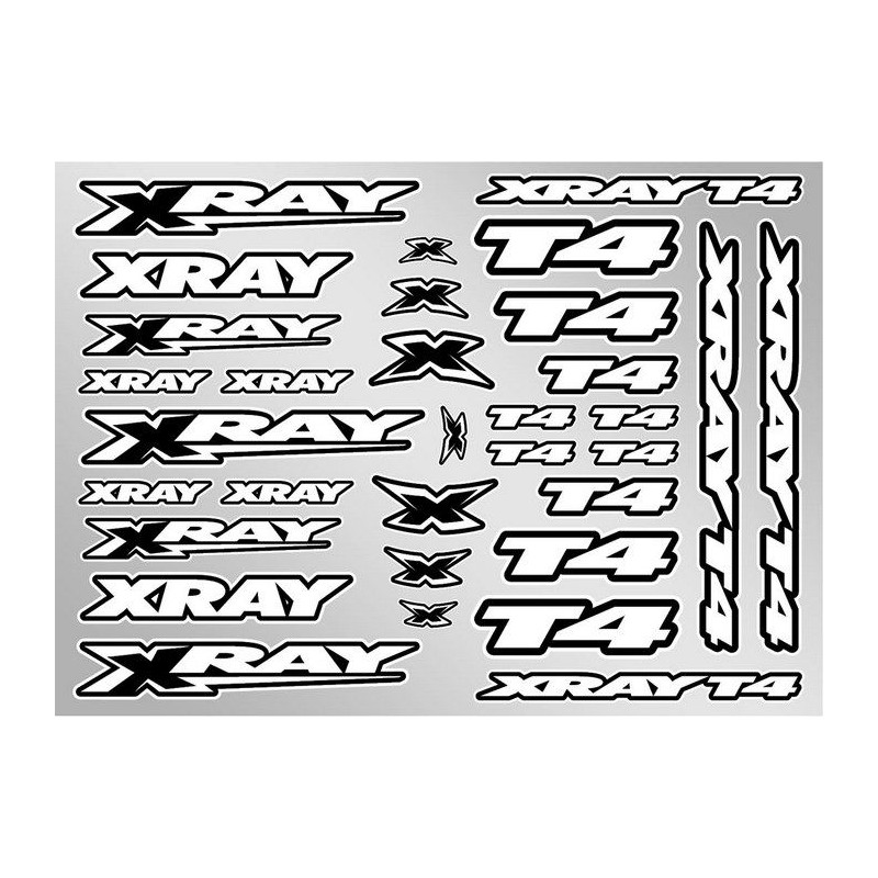XRAY T4 STICKER FOR BODY - WHITE - 397326 - XRAY
