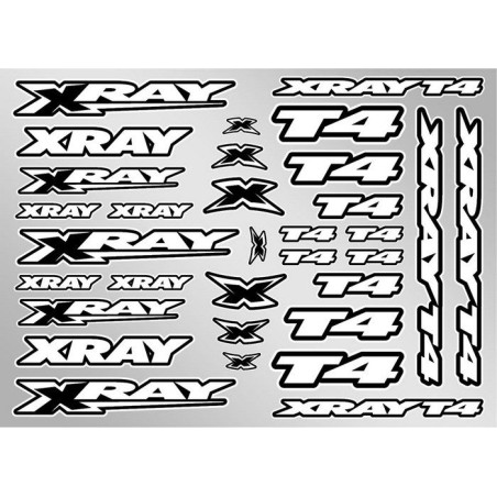 XRAY T4 STICKER FOR BODY - WHITE - 397326 - XRAY