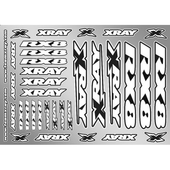 Autocollants XRAY RX8 Blanc - XRAY - 397360