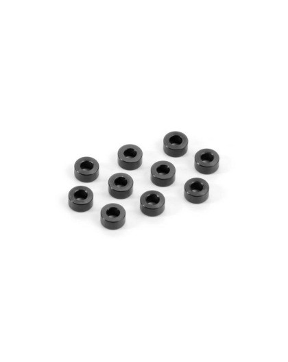 Rondelles alu noires 3x6x3.0 mm (10) - XRAY - 303125-K Rondelles alu noires 3x6x3.0 mm (10) - XRAY - 303125-K