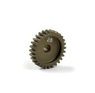 NARROW ALU PINION GEAR - HARD COATED 28T / 48 - 305928 - XRAY