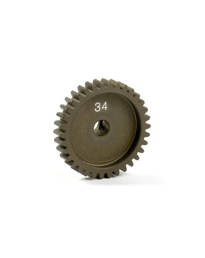 NARROW ALU PINION GEAR - HARD COATED 34T / 48 - 305934 - XRAY
