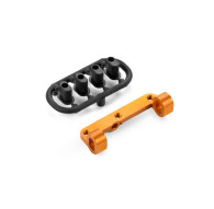 ALU UPPER ARM HOLDER - SWISS 7075 T6 - SET - LEFT - 332740 - XRAY