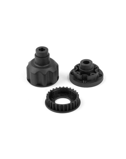 COMPOSITE FRONT DIFF. CASE, COVER & 27T BELT PULLEY - 335010 - XRAY COMPOSITE FRONT DIFF. CASE, COVER & 27T BELT PULLEY - 335010 - XRAY