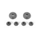 STEEL DIFF BEVEL & SATELLITE GEARS - V2 (2+4) - 355031 - XRAY