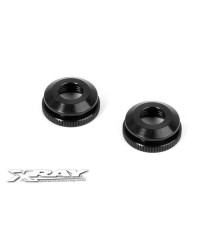 ALU SHOCK BODY NUT FOR SHOCK BOOT (2) - 358142 - XRAY