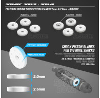 PRECISION SHOCK PISTON BLANKS 2.0MM - BIG BORE (4) - XRAY - 368034