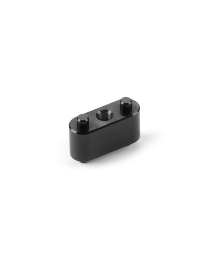 ALU HOLDER 2 PINS FOR SIDE LINK CARBON PLATE - BLACK - XRAY - 371186