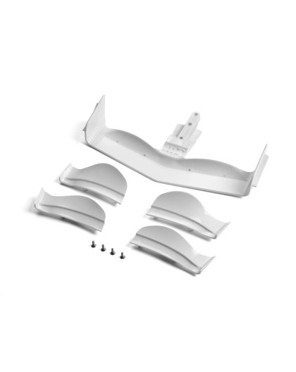 X1 COMPOSITE ADJUSTABLE FRONT WING - WHITE - FLAT - XRAY - 371204 X1 COMPOSITE ADJUSTABLE FRONT WING - WHITE - FLAT - XRAY - 371204