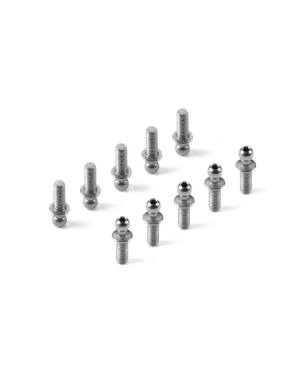 HARD STEEL BALL END 3.7MM WITH 8MM THREAD (2) - XRAY - 372638