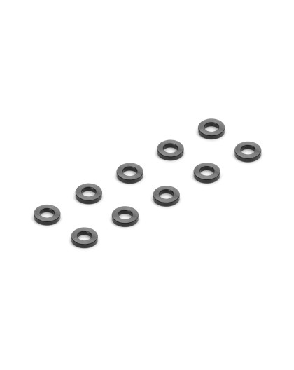 Rondelles alu noires 2.5x5x1.0mm (10) - XRAY - 373131-K