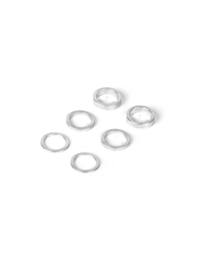 SET OF ALU SHIMS 6.37x8.4MM (0.5MM, 1.0MM, 2.0MM) - XRAY - 375090