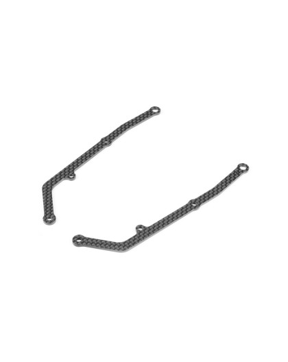 X12 Renforts latéraux carbone 2.0mm - Fin - D+G - XRAY - 376334