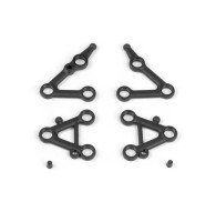 SET OF SUSPENSION ARMS, LOWER + UPPER (2+1+1) - HARD - 382101 - XRAY